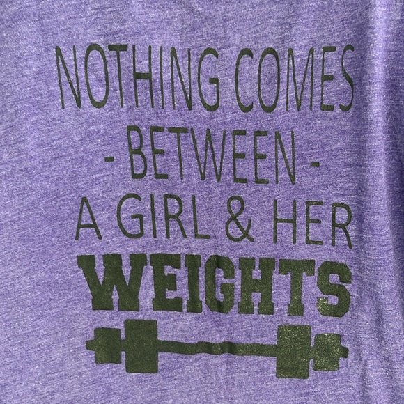 Next Level Apparel Heather Purple Graphic Racerback Tank Top - Picture 2 of 7